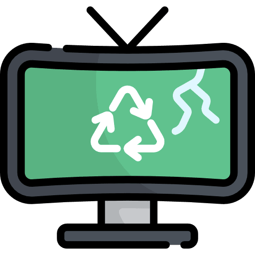 Television electronics television broken icon