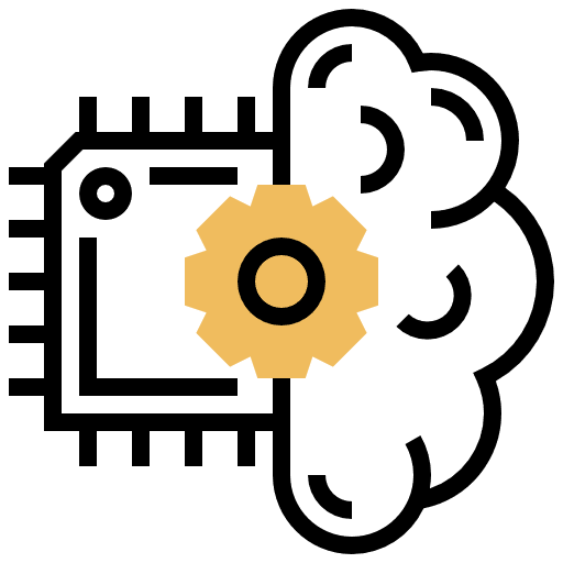 Machine cogwheel circuit learning icon Machine cogwheel circuit learning icon