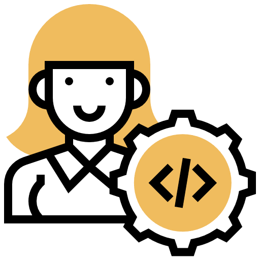 Programmer edit tools ui woman icon Programmer edit tools ui woman icon