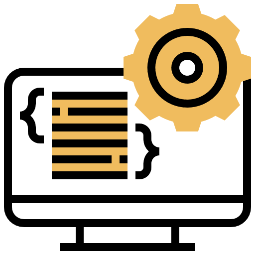 Programming web page web coding icon