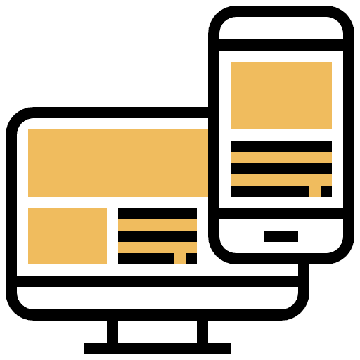 Responsive ui digital platform monitor icon