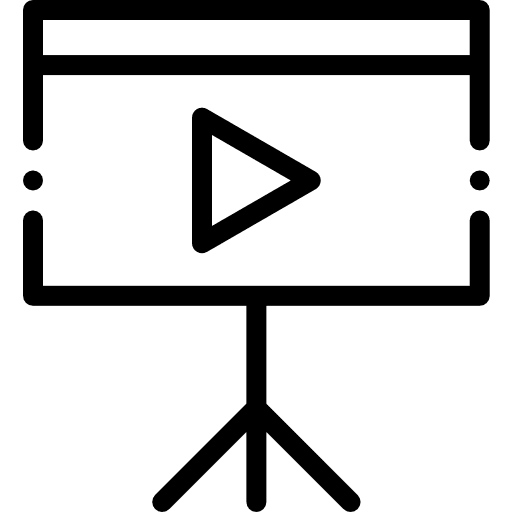 Demostration demostration music and multimedia presentation icon