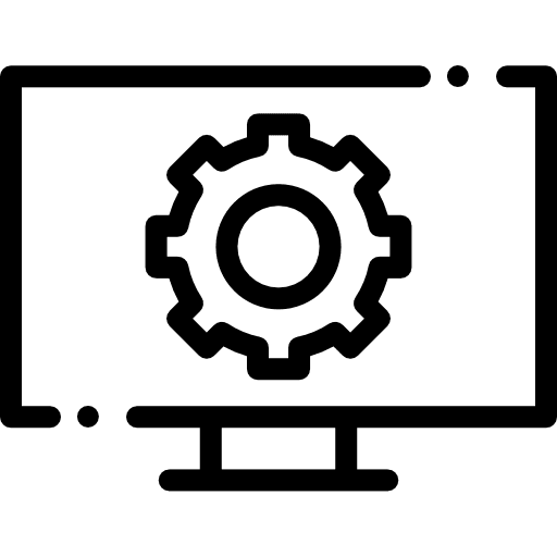 Monitor monitor gear ui icon