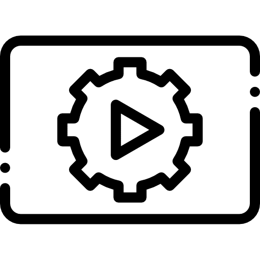 Music and multimedia edit tools technology monitor icon