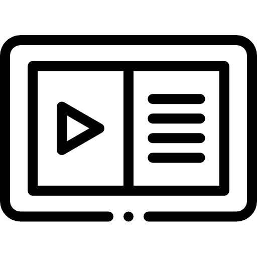 Playlist music and multimedia screen ui icon