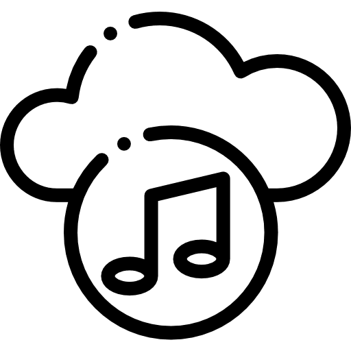 Cloud music interface note icon