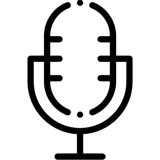 Microphone technology radio communications icon