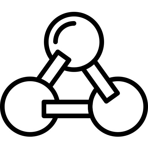 Atom molecule structure atom icon
