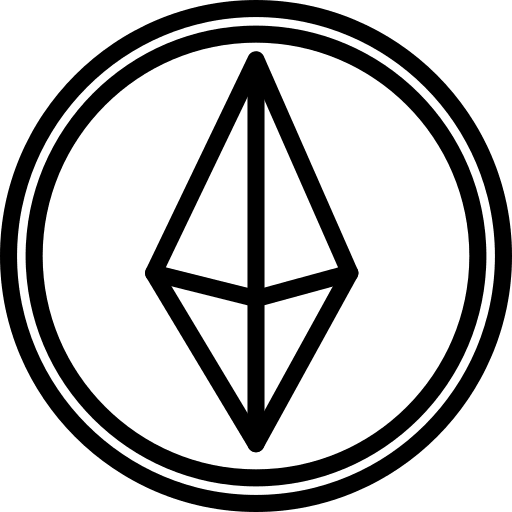 Ether money currency business and finance icon