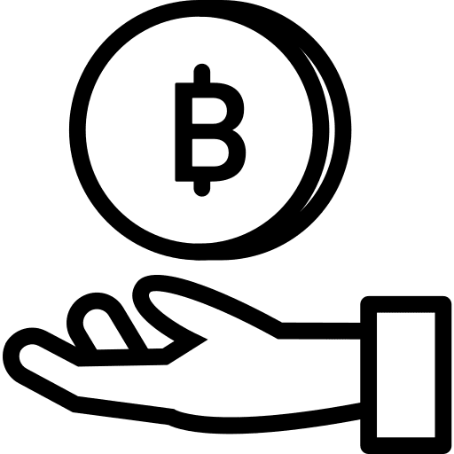 Bitcoin currency business and finance coin icon