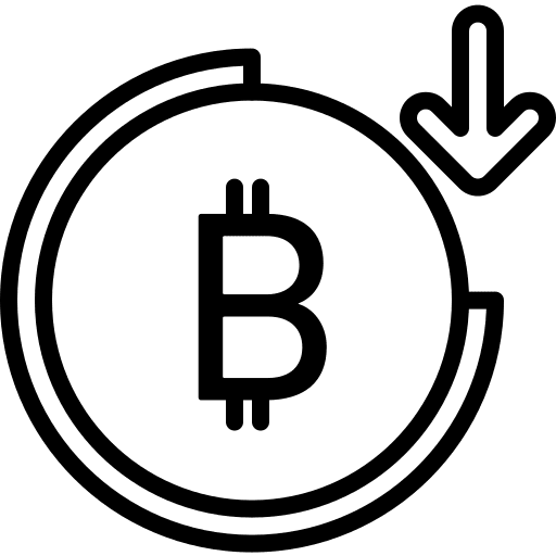 Bitcoin currency cash business icon