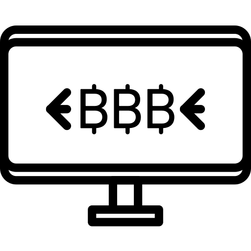 Bitcoin payment ui business and finance icon