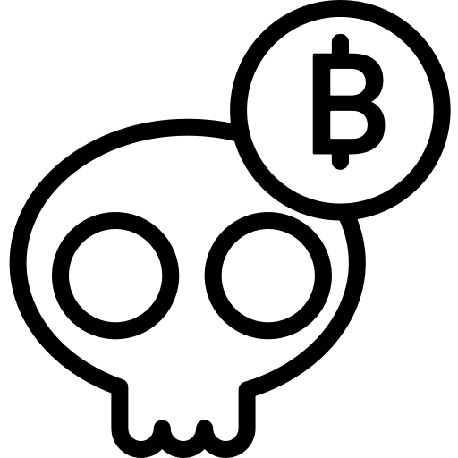 Skull money business and finance cash icon