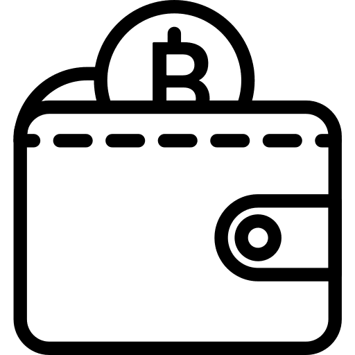 Wallet bitcoin blockchain currency icon