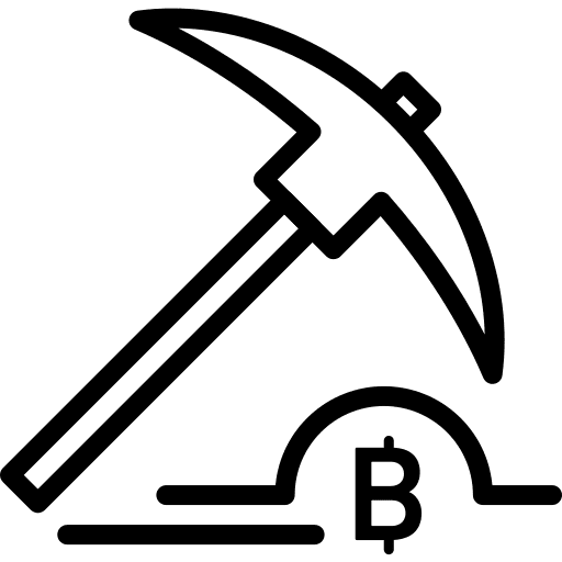 Mining currency bitcoin mining icon