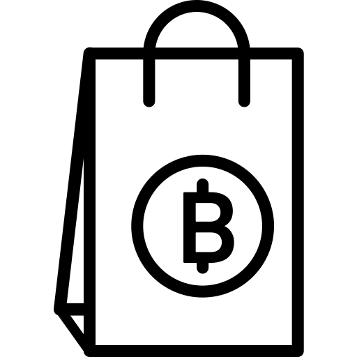 Shopping bag bitcoin ui bag icon