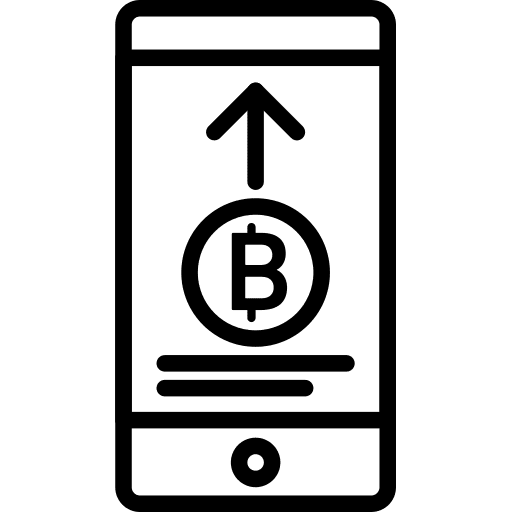 Smartphone smartphone bitcoins mobile phone icon