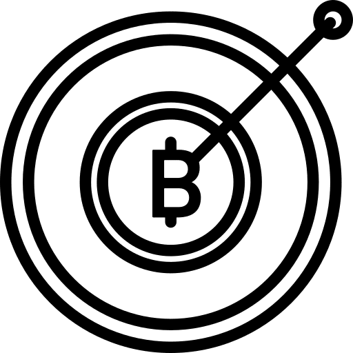 Target interface cryptocurrency business icon