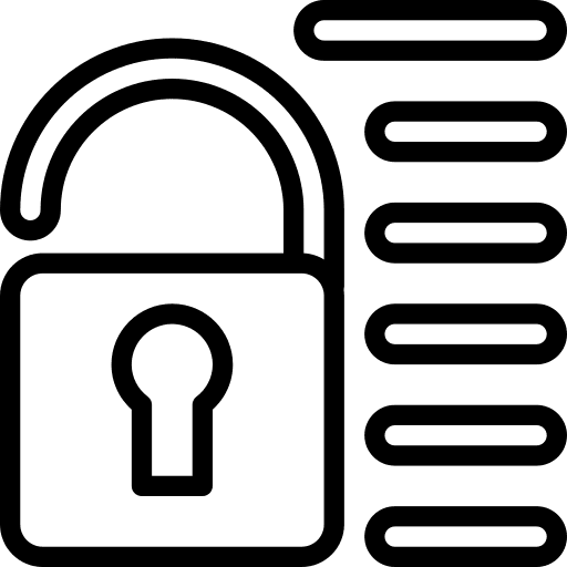 Unlock secure security padlock icon