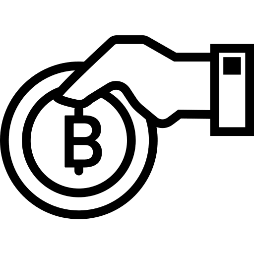 Bitcoin business and finance cash business icon