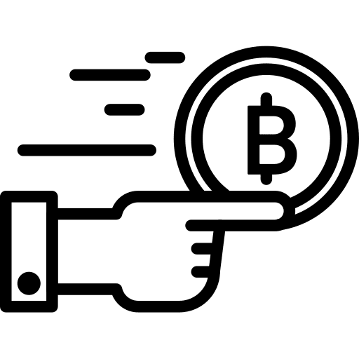 Bitcoin coin business and finance money icon