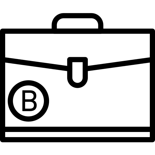 Briefcase suitcase business bitcoin icon