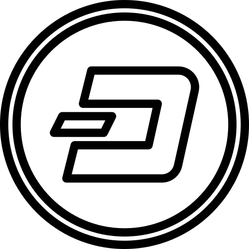 Dash coin online business and finance icon