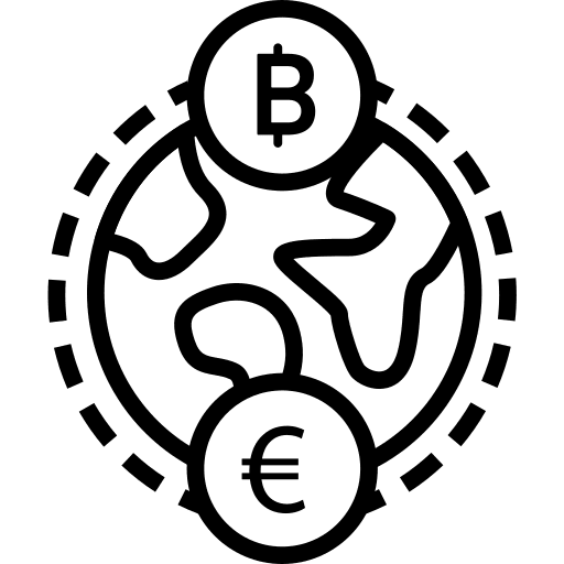 Exchange business and finance coin business icon