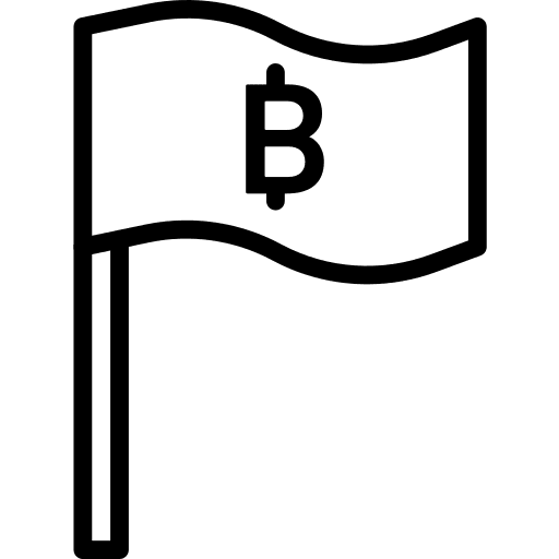Flag bitcoin currency bitcoin logo icon