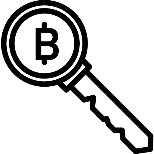 Key key bitcoins access icon