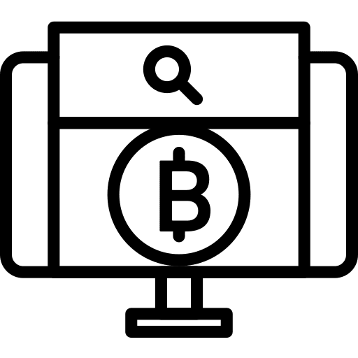 Bitcoin commerce and shopping computer bitcoins icon