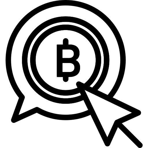 Bitcoin interface business and finance money icon