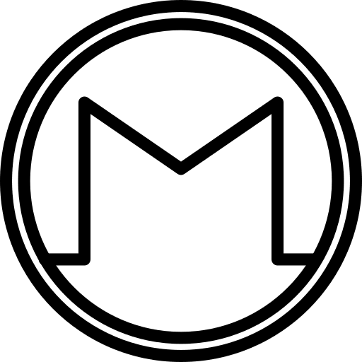 Monero cryptocurrency currency open code icon