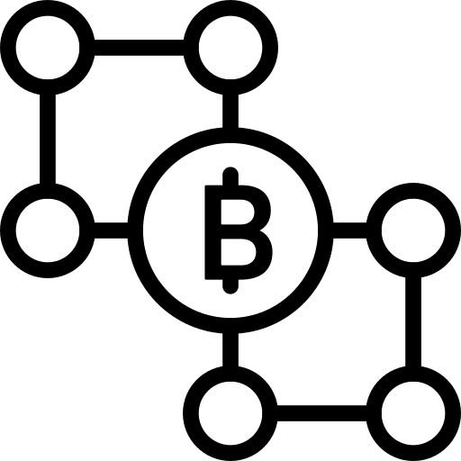 Network blockchain cash cryptocurrency icon