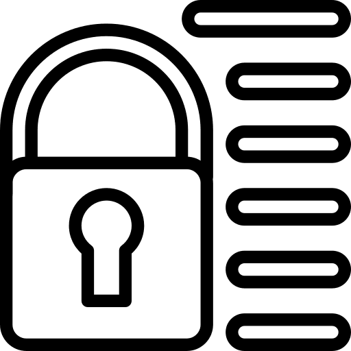 Padlock secure security tools and utensils icon