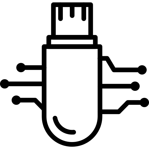 Pendrive file storage technology electronics icon