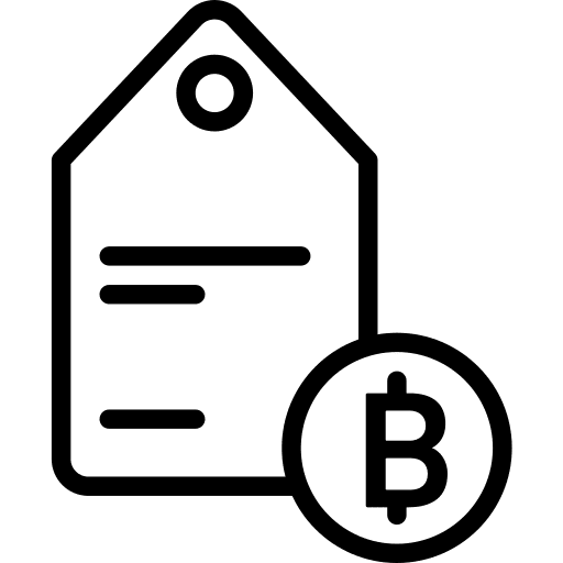 Price tag money currency bitcoin icon