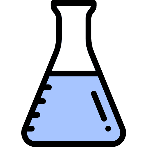 Flask erlenmeyer chemistry science icon