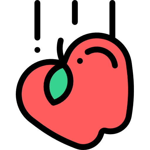 Gravity food and restaurant gravity scientific icon