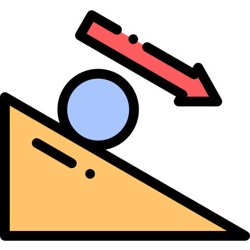 Law of motion law of motion arrow down icon