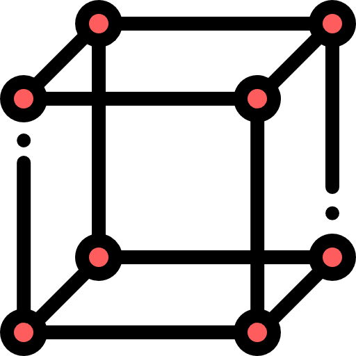 Molecule molecule bond cube icon