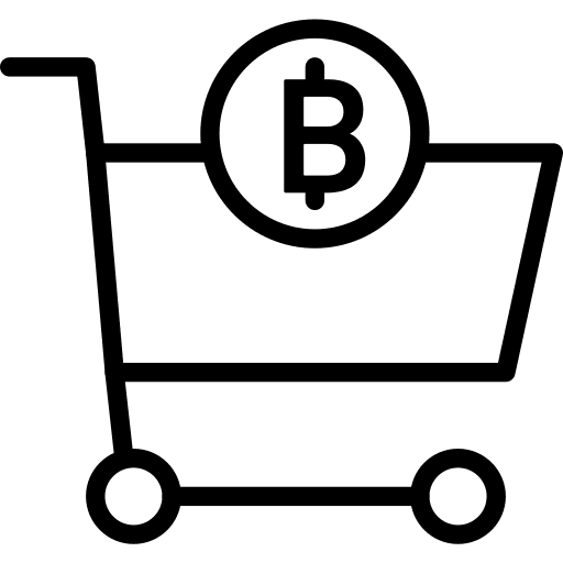 Shopping cart payment method shopping bitcoins icon