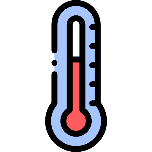 Temperature heat thermometer mercury icon
