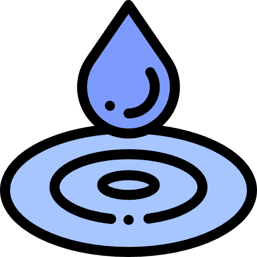 Waves drop water drop physics icon