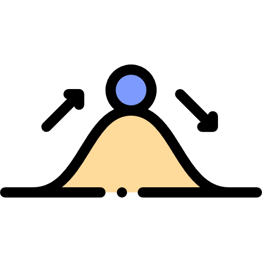Motion mountain arrows path icon