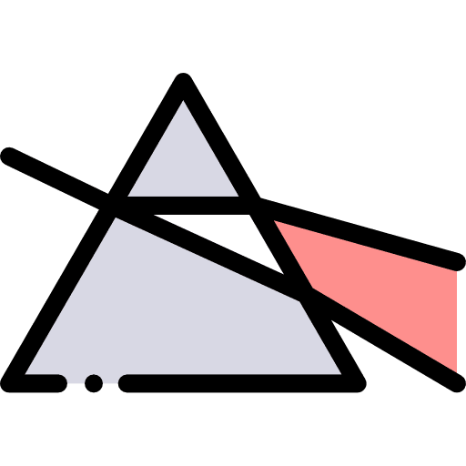 Prism refraction prism light icon