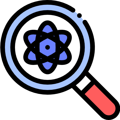 Research lab electron research icon