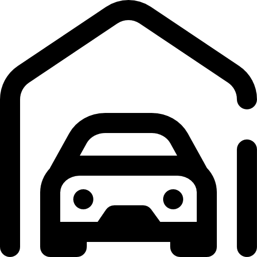 Garage real estate vehicle parking icon