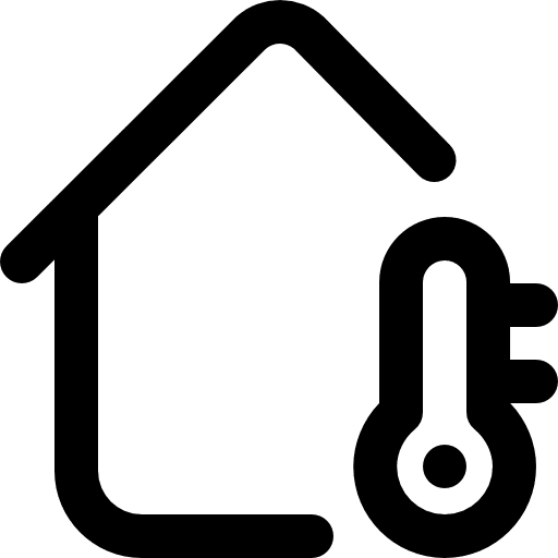 Heating mercury temperature home icon