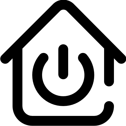 Smart home buildings energy power icon Smart home buildings energy power icon